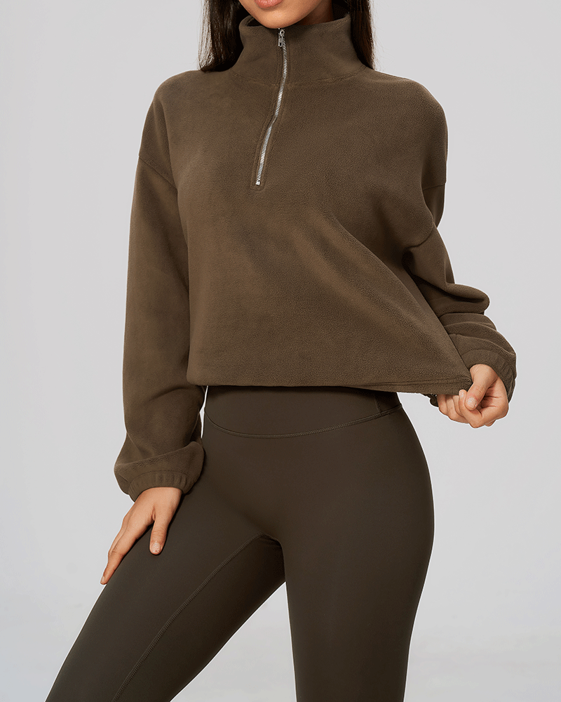 Color-Block Fleece Half-Zip Sweatshirt