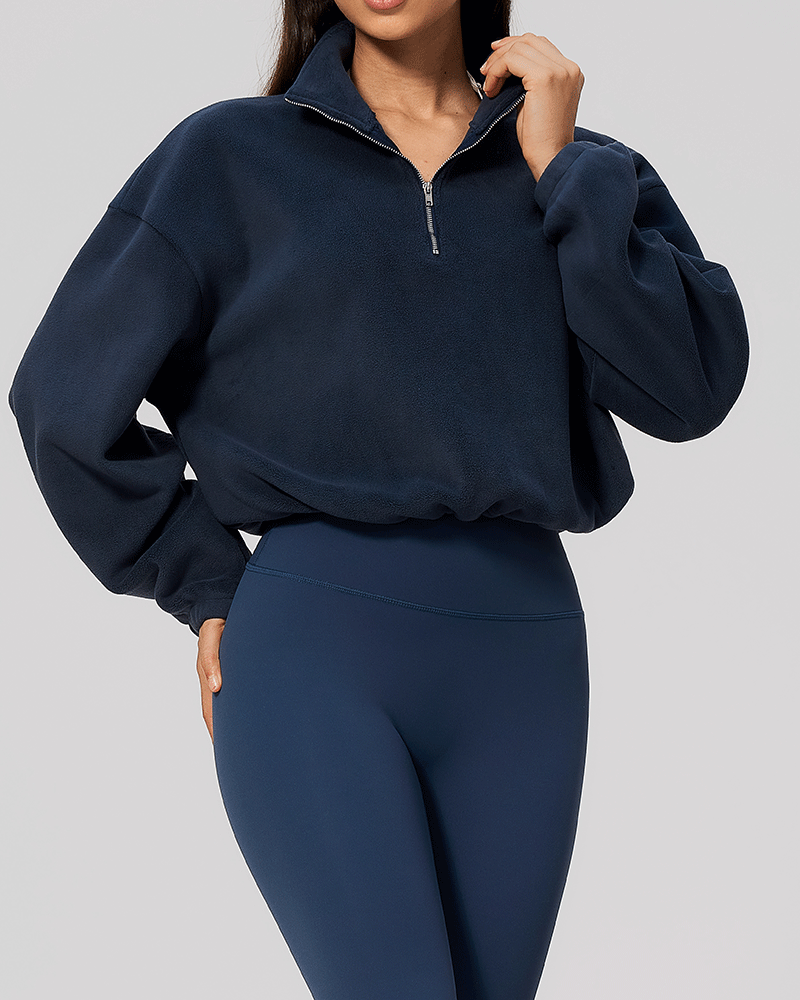 Color-Block Fleece Half-Zip Sweatshirt