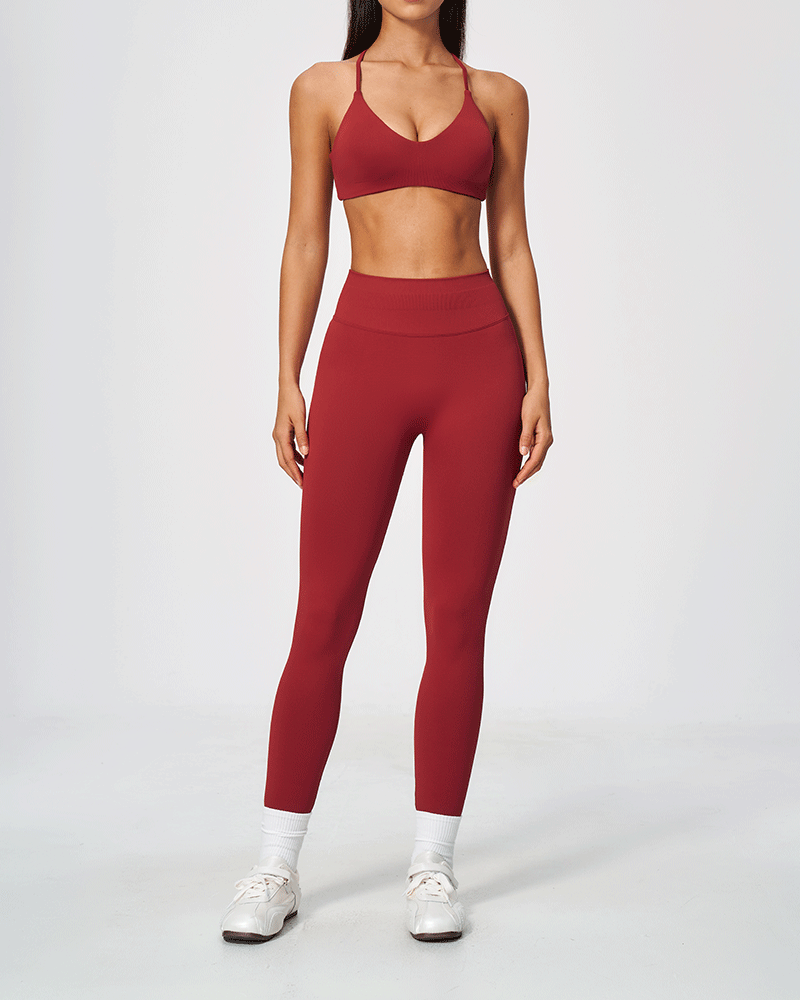 Seamless Y-Back Sculpted Sports Bra