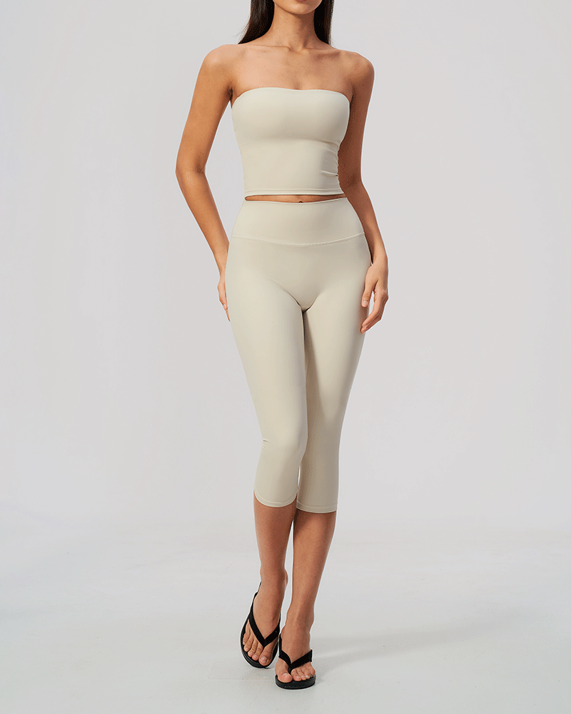 High-waisted tight athletic shorts
