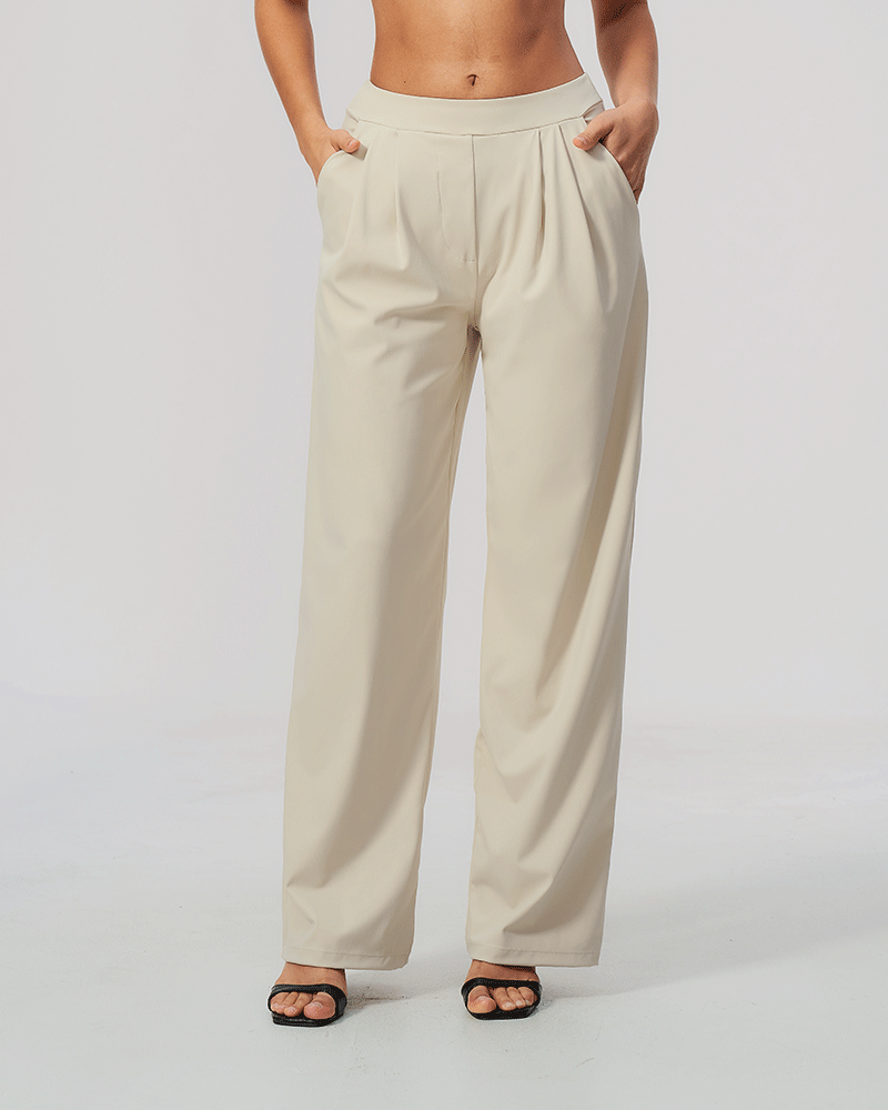 Relaxed High-Waist Performance Pants