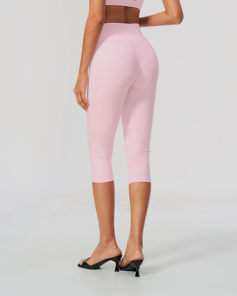 High-waisted tight athletic shorts