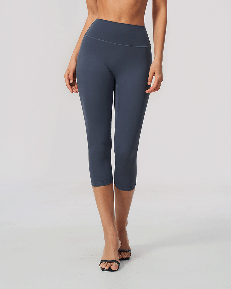 High-waisted tight athletic shorts