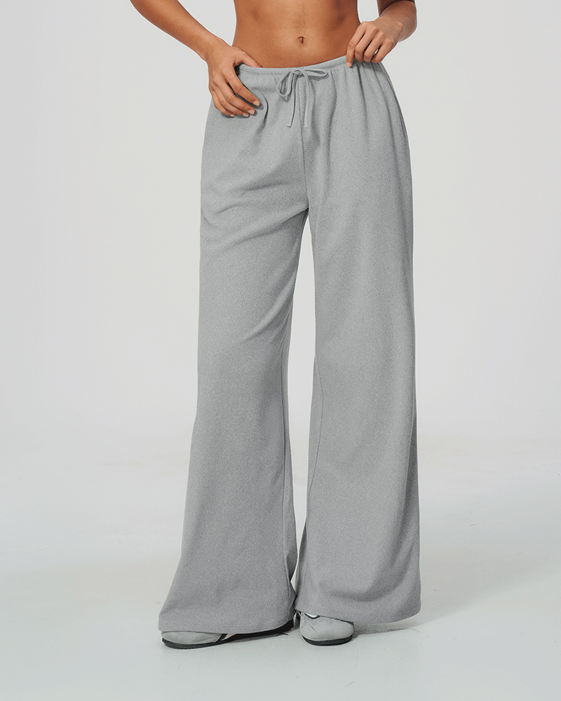 Drawstring Relaxed Wide-Leg Pants