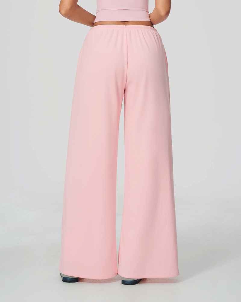 Drawstring Relaxed Wide-Leg Pants