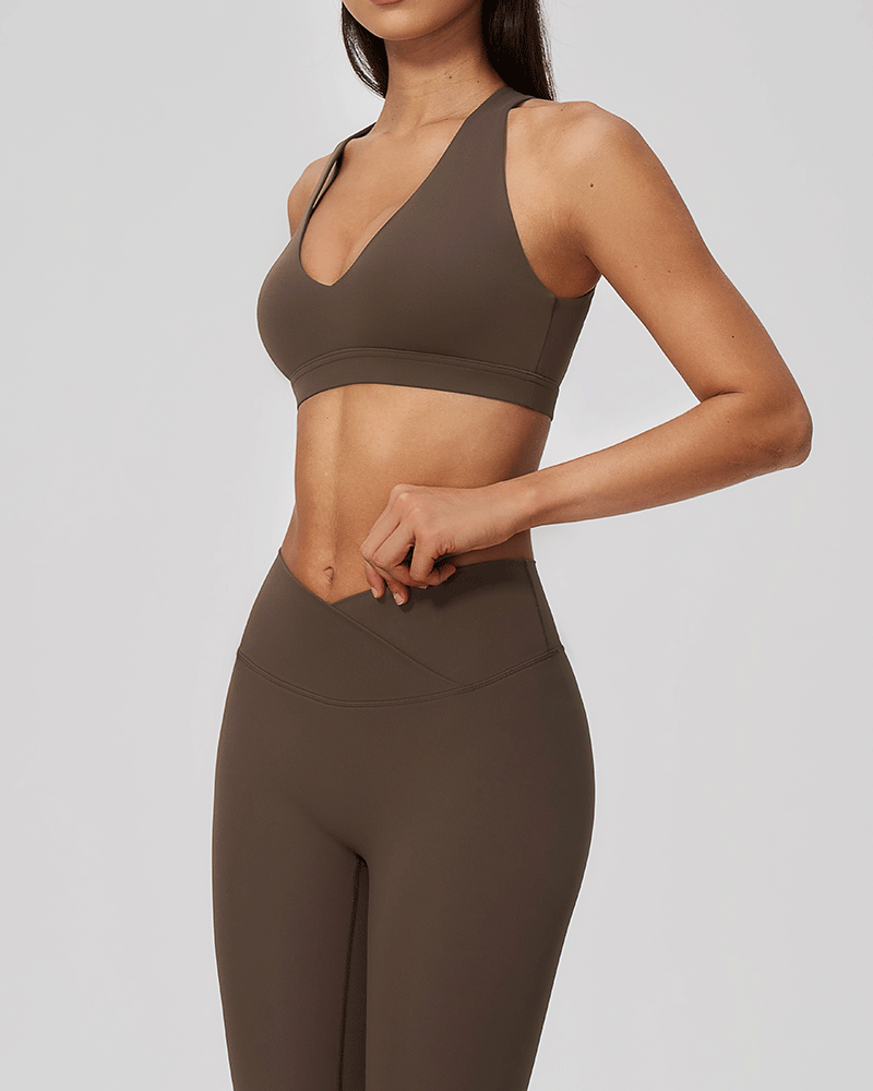 Halter Open-Back Sports Bra
