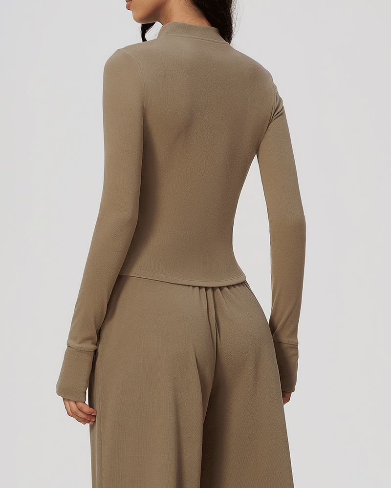 High-Neck Zip-Up Performance Jacket