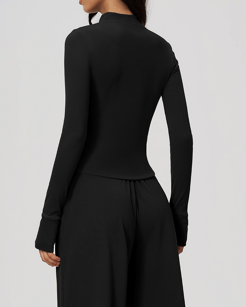 High-Neck Zip-Up Performance Jacket