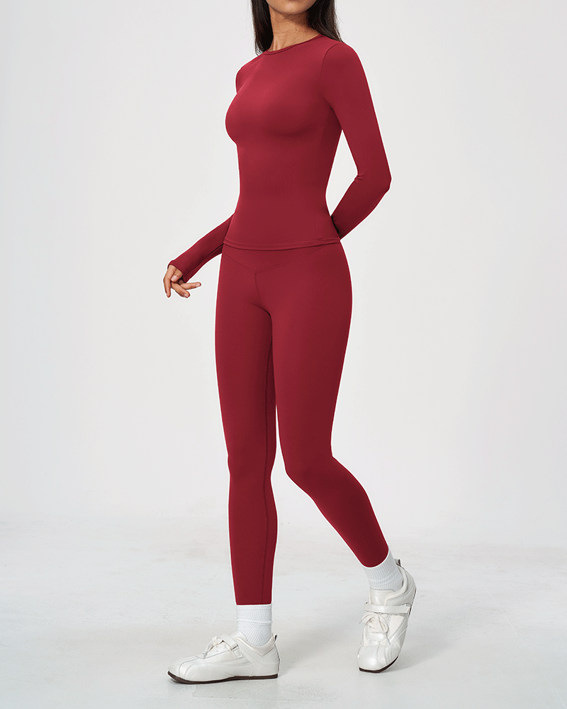Brushed Long-Sleeve Performance Top