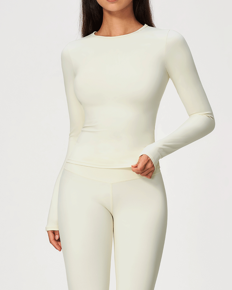 Brushed Long-Sleeve Performance Top
