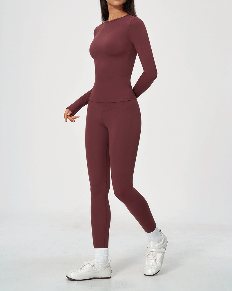 Brushed Long-Sleeve Performance Top