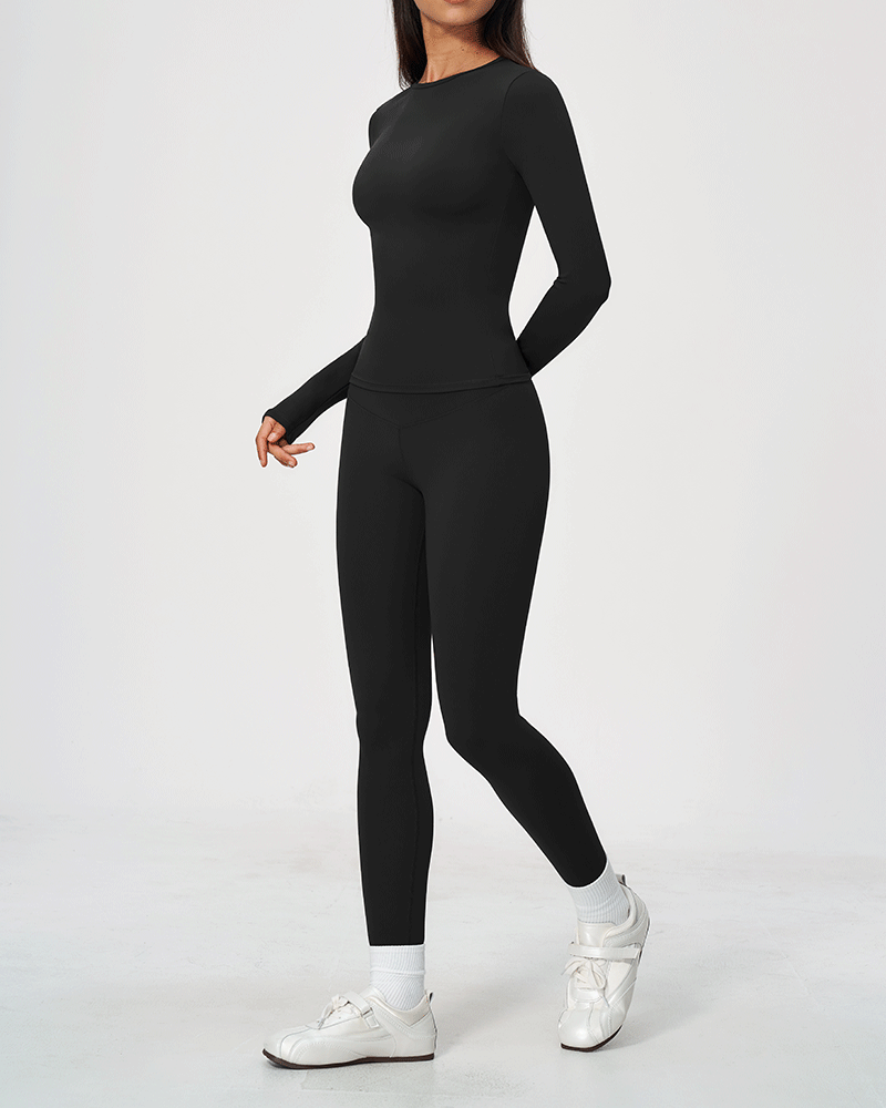 Brushed Long-Sleeve Performance Top