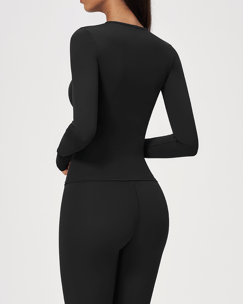 Brushed Long-Sleeve Performance Top