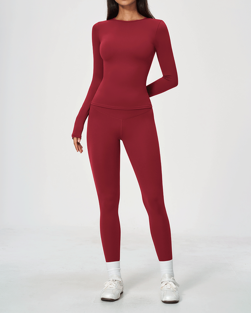 Brushed Long-Sleeve Performance Top