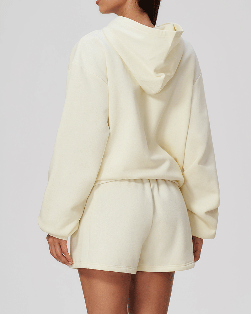 Oversized Hooded Zip-Up Jacket