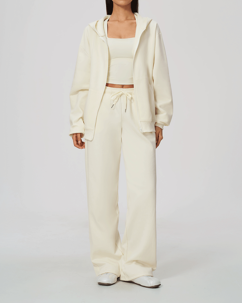 Oversized Hooded Zip-Up Jacket